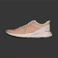 Light Pink Modern Casual Sneakers With White Laces And Breathable Mesh Upper