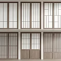 Modern Wooden Sliding Doors With Lattice Design For Interior Room Divider