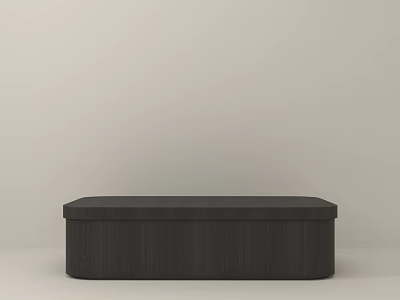 Modern Minimalist Zen Tea Table Table Table Square Table Long Tea Table Solid Wood Coffee Table Black Living Room Leisure Area Negotiation Area 3d model