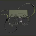 Green Military Weapon Equipment Portable Case With Strap And Control Buttons