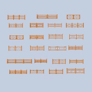 Railing Guardrail Fence 3d model