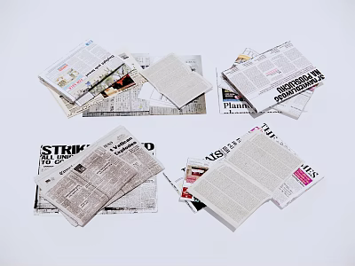 Newspaper Magazine Readings 3d model