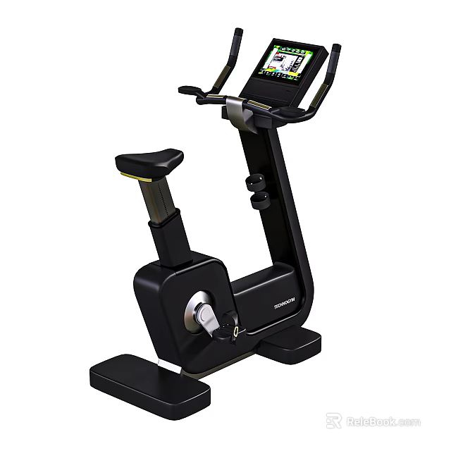 Stationary Bike With Digital Display Screen Ergonomic Seat And Home Gym Workouts 3d model 