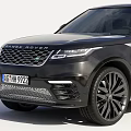Black Range Rover SUV With Modern Front Design Sleek Styling And LED Headlights 3d model