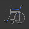 Premium Blue Medical Wheelchair with Lightweight Frame and Ergonomic Comfortable Seat
