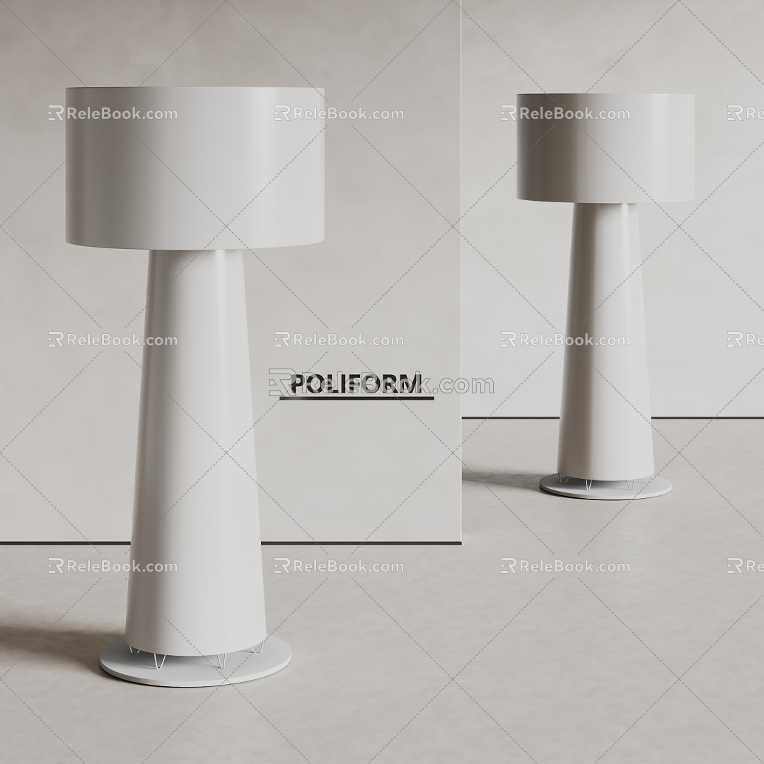 poliform floor lamp Simple floor lamp White floor lamp 3d model