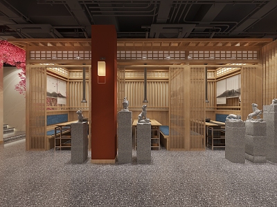 Japanese-style Japanese and Korean restaurant model