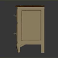 Classic Wooden Top Chest Of Drawers With Decorative Handles And Carved Legs