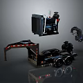 Detailed 3D Model of Heavy Duty Trailer Chassis With Mechanical Components