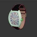 Sleek Modern Wristwatch With Black Leather Strap And Silver Dial Design