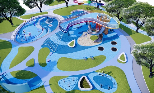 Modern Amusement Park Art Fun Children's Park Landscape Space 3d model