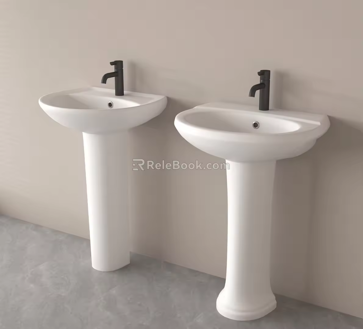 Washbasin Column Basin Porcelain Basin Washbasin Column Basin Vertical Basin Floor Washer 3d model