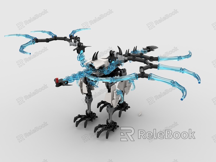 Lego toy ice dragon snow dragon giant dragon model