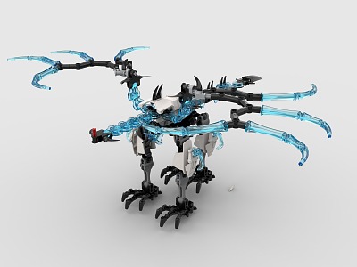 Lego toy ice dragon snow dragon giant dragon 3d model