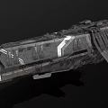 Futuristic Fighter Jet With Complex Structure Armored Exterior Industrial Modules And Gray White Color Scheme