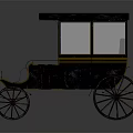 Rickshaw Ancient Frame Car Rickshaw 3d model