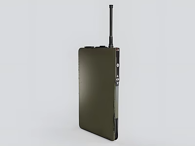 Dark Green Smart Device With Long Antenna For Wireless Connectivity And Portable Design 3d model