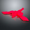 Vibrant Red Winged Dragon Game And Movie Character 3D Model Design