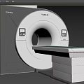 Advanced Medical MRI Scanner With Control Panels Patient Table And Scanning Bore 3d model
