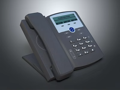 Sleek Gray Computer Desktop With Digital Display Screen And User Friendly Keypad Design 3d model