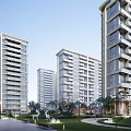 Modern Residential Building With Sleek Facade Large Windows Balconies And Landscaped Surroundings