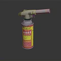 Portable Blow Torch With Metal Nozzle And Red Yellow Canister Design