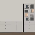 Modern White Filing Cabinets With Drawers Glass Doors And Office Document Storage