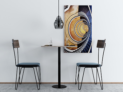 Modern Dining Table and Chair Combination Leisure Chair model