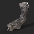 Realistic Dinosaur Claw Model With Scaly Skin Texture And Sharp Claws 3d model