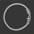 Silver Metallic Bracelet with Twisted Knot Design and Smooth Reflective Surface for Fashion Accessories