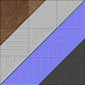 Wooden Background Wall Featuring Geometric Stripe Panels And Decorative Wooden Sphere