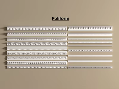 Poliform Interior Plaster Moulding Collection With Various Decorative Styles And Designs 3d model