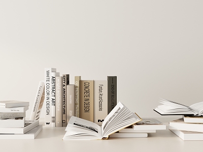 Modern Book Ornaments Combination model