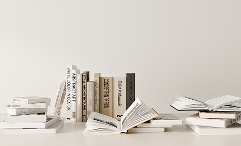 Modern Book Ornaments Combination 3d model