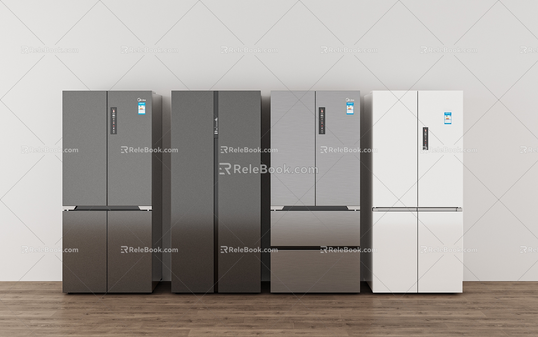 Modern Refrigerator Single Door Refrigerator Double Door Refrigerator Modern Smart Refrigerator 3d model