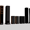 Stylish Headphone Speaker Collection With Tower Bookshelf Compact And Black Wood Designs