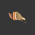 Detailed 3D Medical Model of Human Ear Organ With Hair Follicle Structures Shown