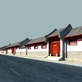Ancient Architecture With Traditional Gray Roofs Red Walls Surrounded By Modern Buildings And Green Spaces