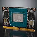 NVIDIA RTX A1000 Graphics Chip on Circuit Board with Electronic Components