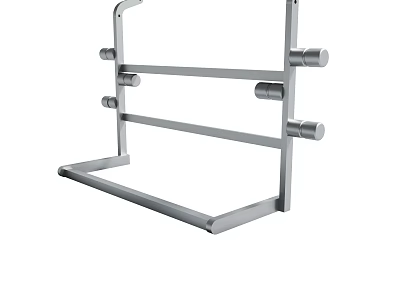 Sturdy Metal Multi Tier Storage Rack With Horizontal Bars For Organizing 3d model