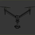 Professional Aerial Drone with Four Propellers and Yellow Tips for Aerial Photography
