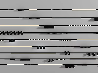 Modern spotlight track light downlight 3d model