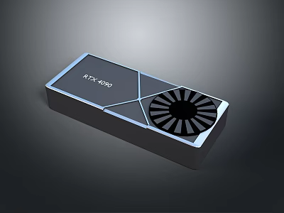 KTX 450 Computer Graphics Card With Cooling Fan And Sleek Casing Design 3d model