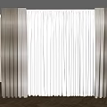 Modern Layered Curtains With Sheer White And Dark Brown Panels For Home Interior