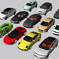 Colorful Toy Car Models Collection Featuring Sports Cars SUVs and Sedans