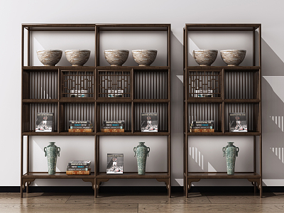 New Chinese Bookcase Antique Rack 3d model