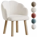 Soft Plush Children's Chair With Wooden Legs Armrests And Color Options