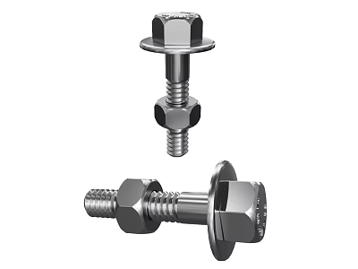 High Quality Stainless Steel Hex Bolts And Nuts Hardware Tools Fasteners 3d model