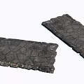 Garden Ornaments Black Cracked Texture Stone Slabs For Outdoor Pathway