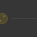 Elegant Marble Construction Elements With Polished Sphere And Illuminated Wall Design